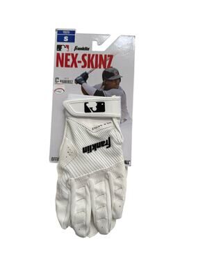 Franklin Boys White Nex-Skinz Genuine Leather Baseball Batting Gloves S